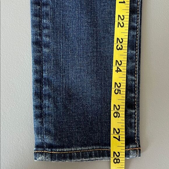 New AG THE FARRAH SKINNY ANKLE high-rise skinny ankle Distressed Jeans Size 27 - Picture 12 of 12